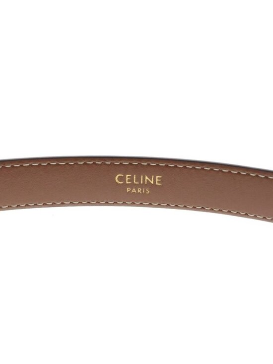 Celine Triomphe Leather Belt Brown Gold main image 6